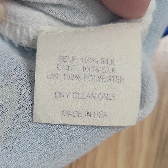 Voom by Joy Han Blue Peacock  Silk Tank Style Dress - Picture 5 of 15